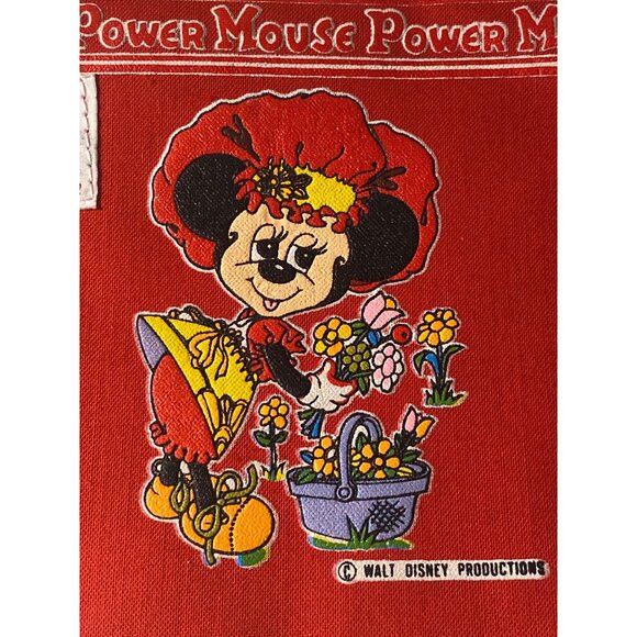 Walt Disney Minnie MOUSE POWER Red Wristlet Hand Bag Purse MISSING ZIP PULL vtg - Picture 4 of 16